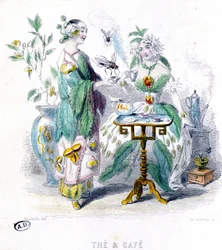 Čaj a káva - alegorie od Grandville