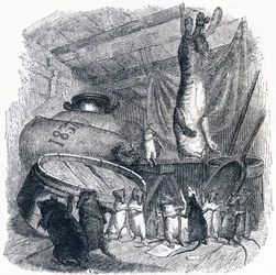 Kočka a stará krysa (Le chat et un vieux rat) - Bajky od La Fontaine