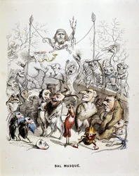 Maskovaná koule zvířat - od Grandville