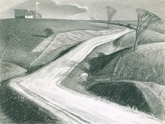 březen 1940 (uhl na papíře)