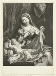 Marie s Ježíškem v jesličkách