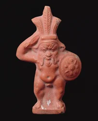 Soška egyptského boha domácnosti Bes