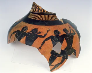 Fragment panathénské amfory (keramika)