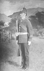 Barevný seržant, Connaught Rangers, c1880