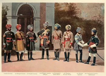 Typy indické kavalérie, 1901.