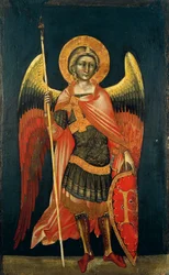 Angel od Guarienta (aktivní 1338-1367 nebo 1370), tempera na panelu, cca 1354