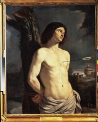 Obraz "Svatý Sebastian"" od Giovanniho Francesca Barbieriho s názvem Il Guercino (Le Guerchin) (1591-1666)