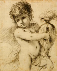 Putto s vázou