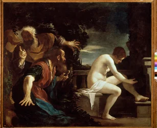 Suzanne a starší Obraz Giovana Francesca Barbieri dit il Guercino