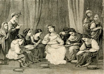 Adolescence of Virgin, Guido Reni (1575-1642), Sanctuary of Holy House, Loreto, Marche, Itálie
