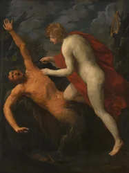 Apollón stahuje Marsya z kůže