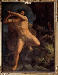 Hercules Terrassing the Hydra of Lerne Malba Guido Reni dit le Guide (1573-1642) 1617 Sun. 2,6x1,9m