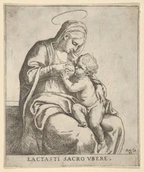 Panna kojící nemluvně Krista, ca. 1590-1610.