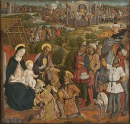 Klanění tří králů - Klanění tří králů, Cozzarelli, Guidoccio di Giovanni (1450-1517). Tempera a olej na plátně. Rozměry: 168 x 176 cm. Národní muzeum Stockholm