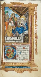 Tištěná kniha hodin (římské užití): fol. 38r, Klanění mudrců