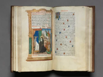 Tištěná kniha hodin (římské užití): fol. 85r, dominikánská jeptiška