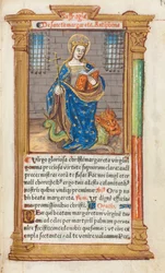 Tištěná kniha hodin Použití Říma: fol. 110r, Svatá Markéta, 1510.