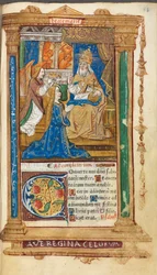 Tištěná kniha hodinek podle římského užití: fol. 45r, Korunování Panny Marie, 1510.