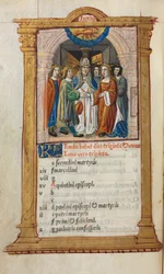 Tištěná kniha hodin Použití Říma: fol. 7v, ilustrace kalendáře června, 1510.