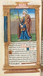 Tištěná kniha hodin Použití Říma: fol. 99v, sv. Pavel, 1510.