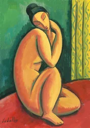 Modiglianiho akt, 2010 (kvaš na papíře)