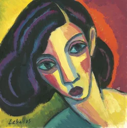 Tvář ženy na papíře, 2010 (kvaš na papíře)
