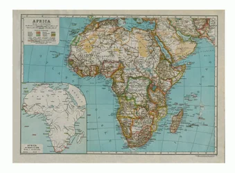 Mapa Afriky, c1910