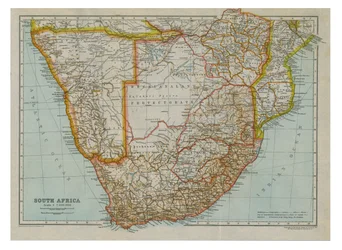 Mapa jižní jižní Afriky, c1910