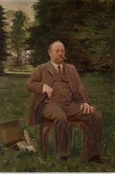 Fernand Scribe ve své zahradě