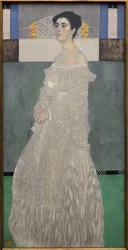 Margaret Stonborough Wittgenstein. Obraz Gustava Klimta (1862-1918), Olej na plátně 1905. Rakouské umění, počátek 20. století, symbolika. Neue Pinakothek, Mnichov (Německo).