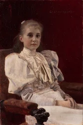 Sedící mladá dívka, 1894