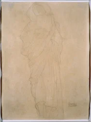 Studie ženy pro "Jurisprudenci", asi 1903 (grafit na papíře)