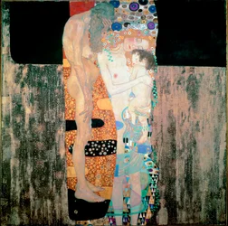 Tři věky ženy, 1905. Rozměry: 180 x 180 cm. Řím, Galleria Nazionale d