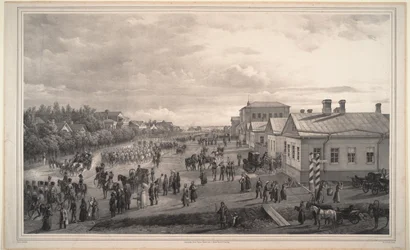 Přehlídka Chevalier Gardes Throwgh Krasnoye Selo, 1848