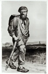 Jean Valjean, ilustrace z díla „Bídníci“ Victora Huga (1802-85), 1862