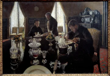 Oběd. Obraz Gustave Caillebotte