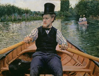 Veslař v cylindru, kolem 1877-78