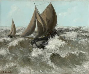 Plachetnice (mořská krajina). Kolem roku 1869