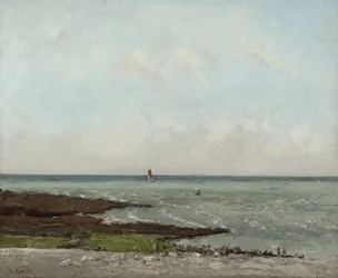 Prádelny v Low Tide, Étretat, 1866 nebo 1869