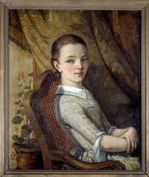 Portrét Juliette Courbetové (1831-1915), sestry umělce, od Gustava Courbeta (1819-1877), 1844
