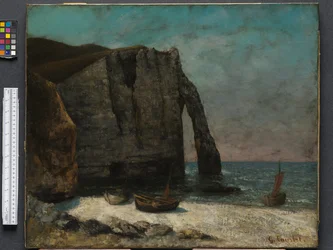 Cliff v Étretat, po roce 1872