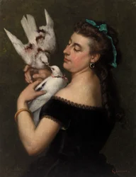 Žena s holuby