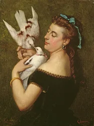 Žena s holuby