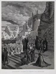 Artaxerxes uděluje Židům v Persii svobodu, Ilustrace z Doreho bible