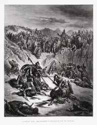 Bojovníci Iš-bošeta a Davida, ilustrace z Doreho bible