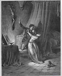 Don Fernand oznamuje svůj plamen Dorothee – z „Don Quijote de la Mancha“ od Miguela Cervantese