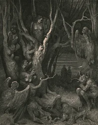 Zde si své hnízdo tvoří brutální harpyje, c1890.