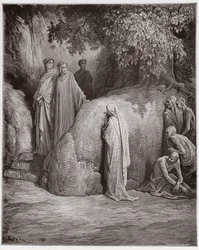 Božská komedie, Očistec, Zpěv 23: Dante poznává stín Foreseho mezi obžery - Dante Alighieri (1265-1321) - Ilustrace Gustava Dorého (1832-1883)