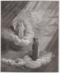 Božská komedie, Ráj, Zpěv 16: Duše Cacciaguidy hovoří o Florencii - Dante Alighieri (1265-1321) - Ilustrace Gustava Dorého (1832-1883)
