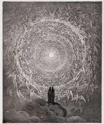 Božská komedie, Paradiso, Canto 31: Svatý zástup tvoří růži v říši (růžová celeste) - Dante Alighieri (1265-1321)